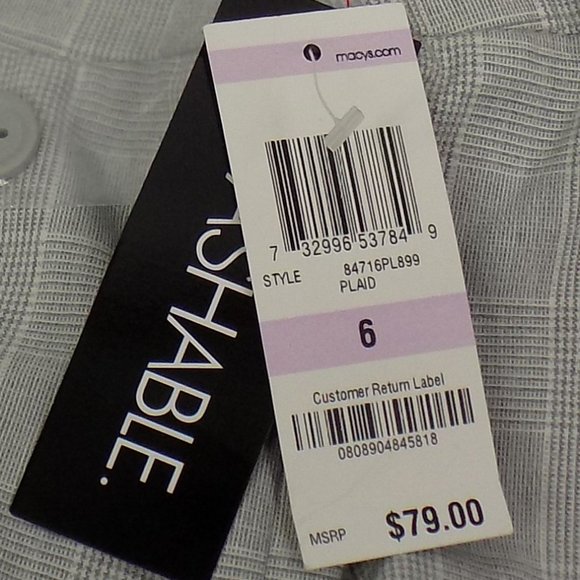 INC International Concepts Plaid Wide Leg Pants Size 6 NWT - Picture 7 of 8